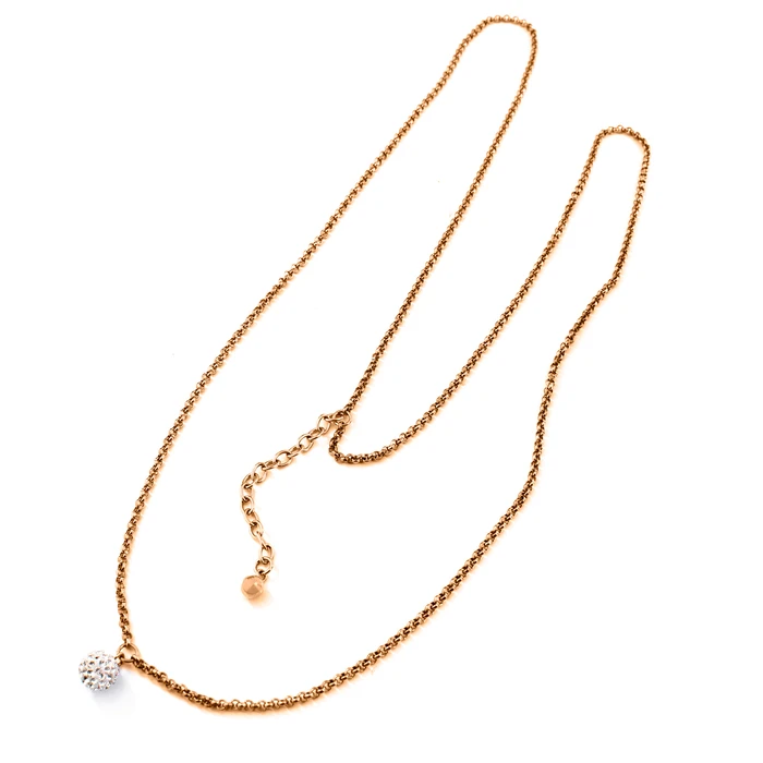 Γυναικείο Κολιέ Folli Follie 3N0T007Rcdf (25cm) από Ασήμι Pink