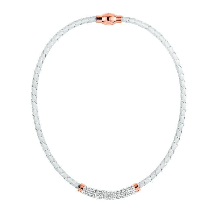 Γυναικείο Κολιέ Folli Follie 3N13T007Rwc (30cm) Δερμάτινο White