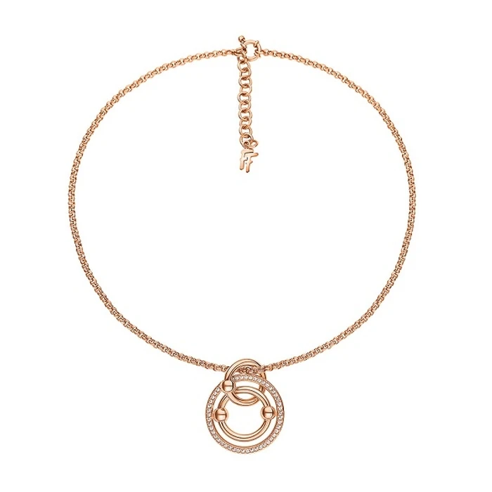 Γυναικείο Κολιέ Folli Follie 3N15T059Rc (50cm) Επιχρύσωση Pink