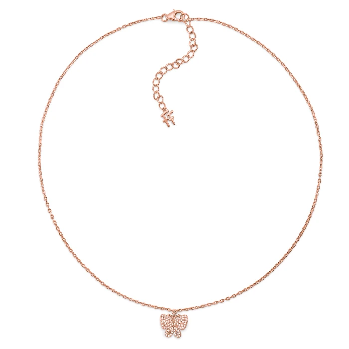 Γυναικείο Κολιέ Folli Follie 3N17S058Rc (38cm+5cm Extension) από Ασήμι Pinkish