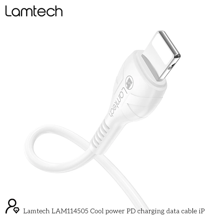 Καλώδιο USB Type-C To Lightning Lamtech Fast Charging And Data 1m 27w White