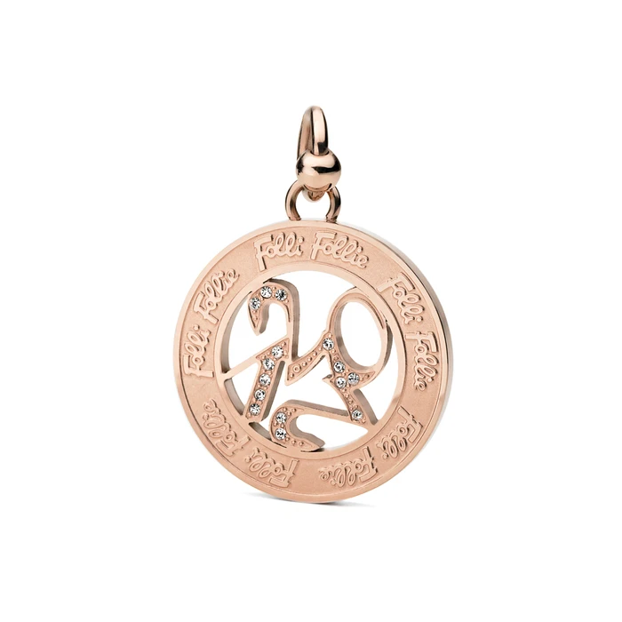 Γυναικείο Charm Folli Follie 3P1T014Rc (4cm) από Ατσάλι Pink Gold