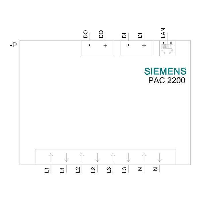 Siemens SENTRON PAC2200 7KM2200-2EA40-1JA1 Μετρητής Ενέργειας DIN-rail 35mm LCD MODBUS TCP/IP 65A