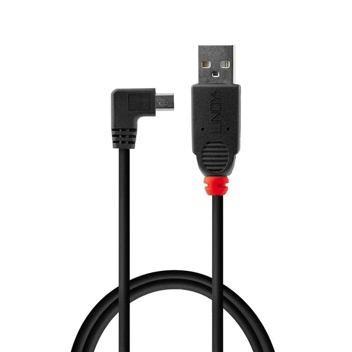 Καλώδιο USB 2.0 A σε Mini USB Β Lindy 31970 50 cm Μαύρο