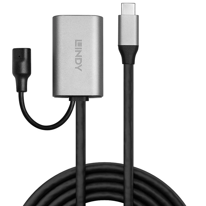 Αντάπτορας USB-C Lindy 43270 Μαύρο Ασημί 5 m