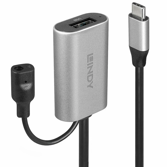 Αντάπτορας USB-C Lindy 43270 Μαύρο Ασημί 5 m