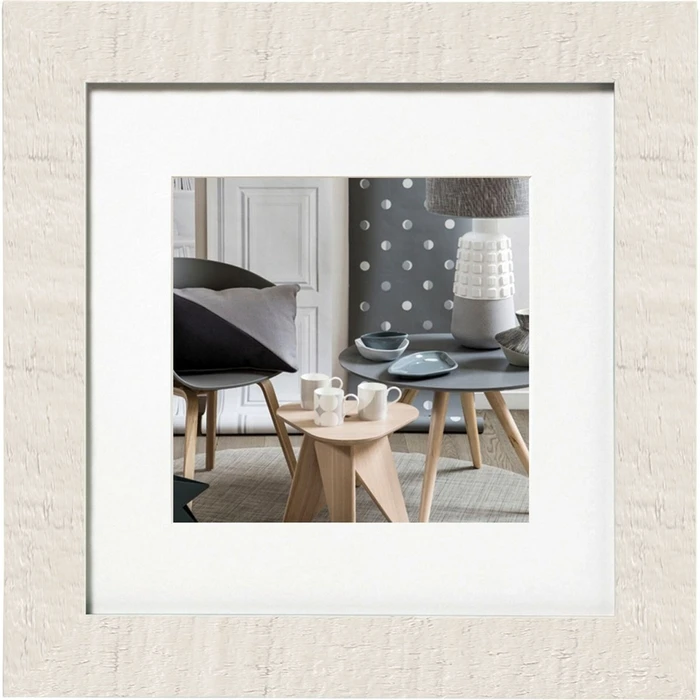 Κορνίζα τοίχου Walther Home 40x40 Wood polar white HO440V