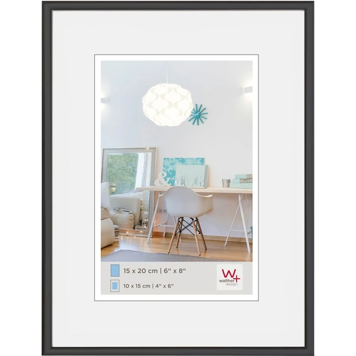Walther Design Κορνίζα Τοίχου New Lifestyle 15x20 Resin Μαύρη KV520B