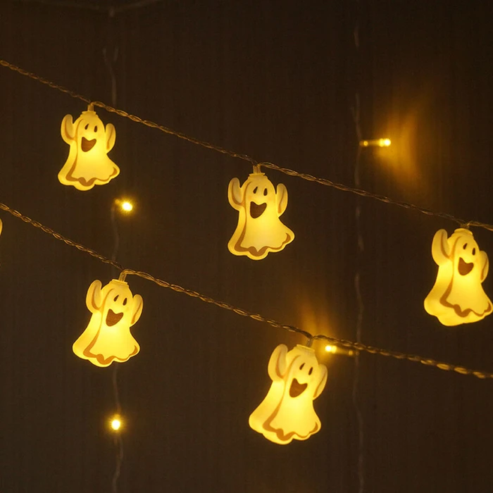 Διακοσμητική Γιρλάντα LED Modee Halloween με Φαντάσματα, 165 cm, Θερμό Λευκό