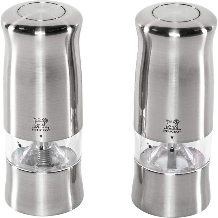 Peugeot Zeli Duo Electric Salt & Pepper Mills (Silver, 14 cm)