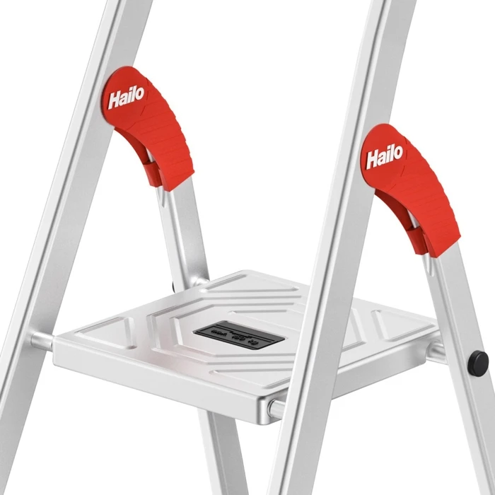 Hailo L51 StandardLine – 4-step Aluminum Safety Step Ladder