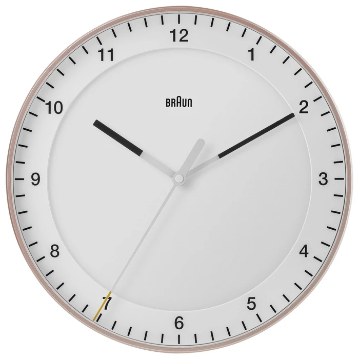 Braun BC 17 PW ροζ/λευκό Αναλογικό Επιτοίχιο Ρολόι Quartz