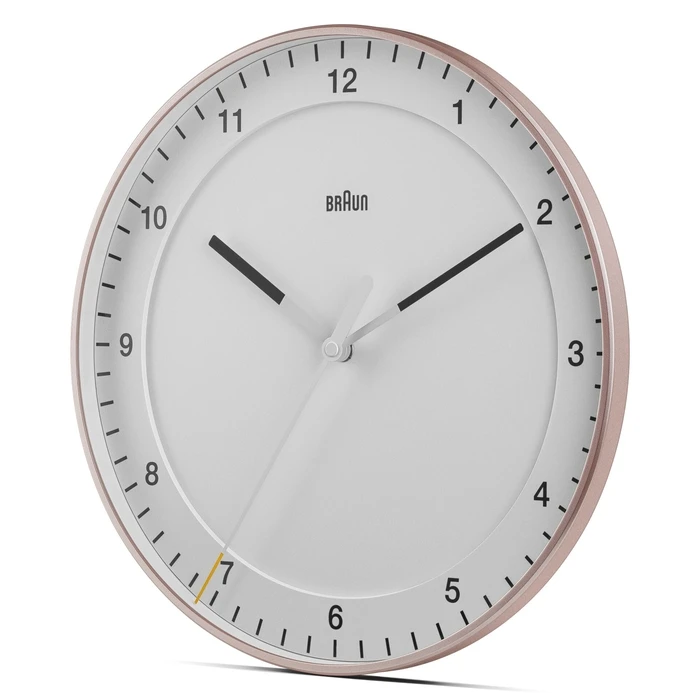 Braun BC 17 PW ροζ/λευκό Αναλογικό Επιτοίχιο Ρολόι Quartz
