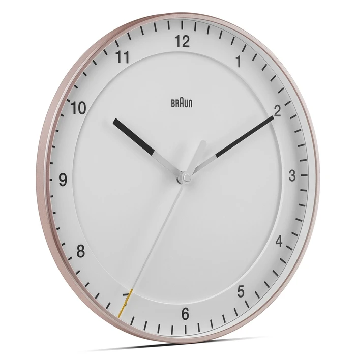 Braun BC 17 PW ροζ/λευκό Αναλογικό Επιτοίχιο Ρολόι Quartz