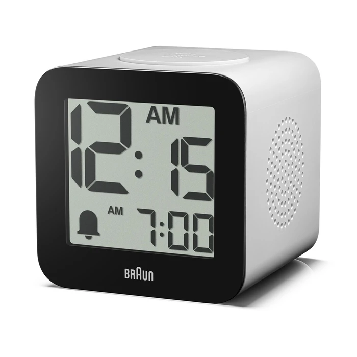 Braun BC 25 WP λευκό ψηφιακό ρολόι-ξυπνητήρι με φωνητική αναγγελία