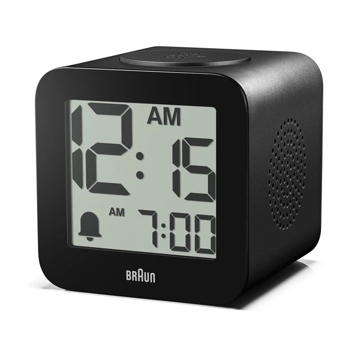 Braun BC 25 BP μαύρο αναλογικό ρολόι-ξυπνητήρι Quartz με ομιλία
