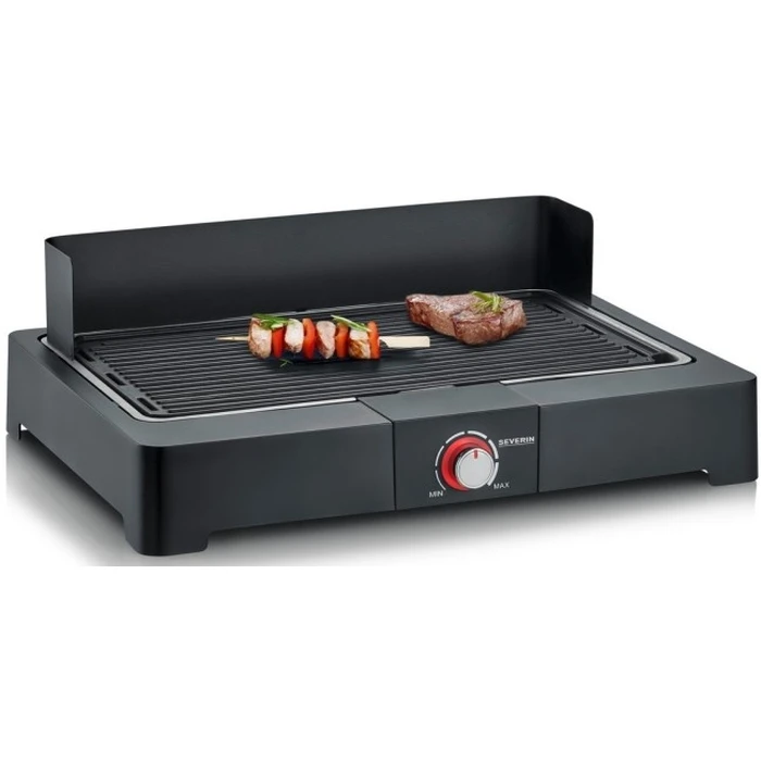 Severin PG 8567 Electric Tabletop Grill / Panini Press, 2200 W, 44.5 x 26 cm, Black