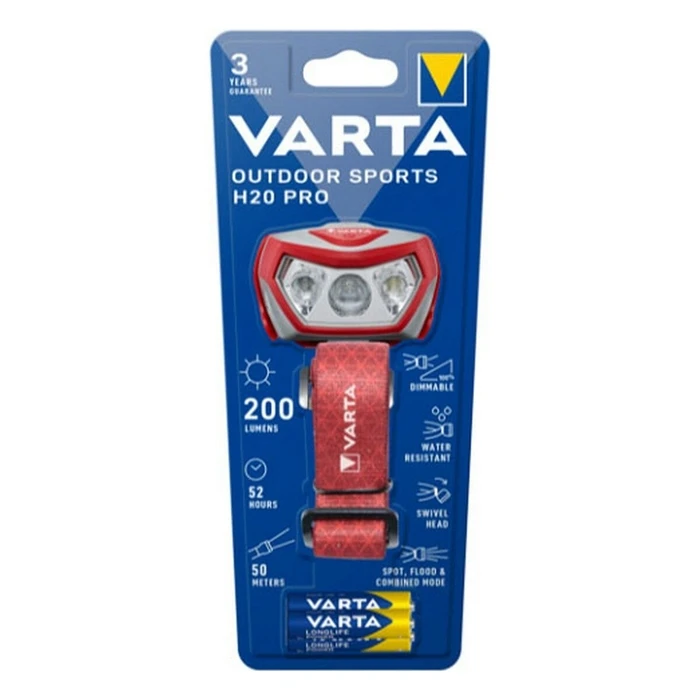 Φακός Κεφαλής LED Varta Outdoor Sports H20 Pro 200 Lm