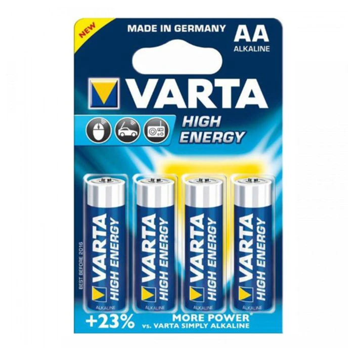 Αλκαλική Μπαταρία Varta LR6 AA 1,5 V 2930 mAh High Energy (4 pcs) Μπλε