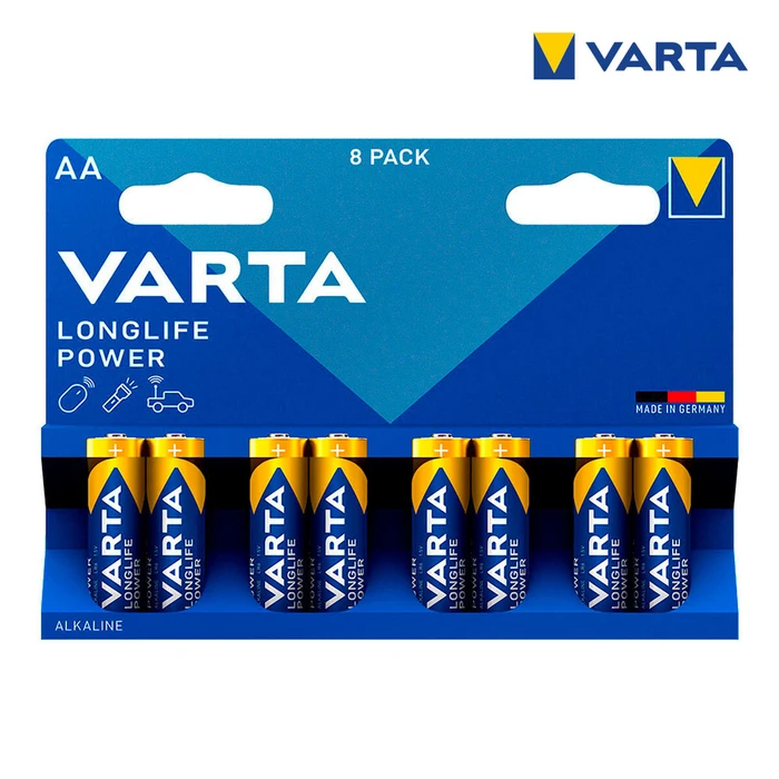 Αλκαλικές Μπαταρίες Varta Long Life Power AA (LR06) (8 Τεμάχια)