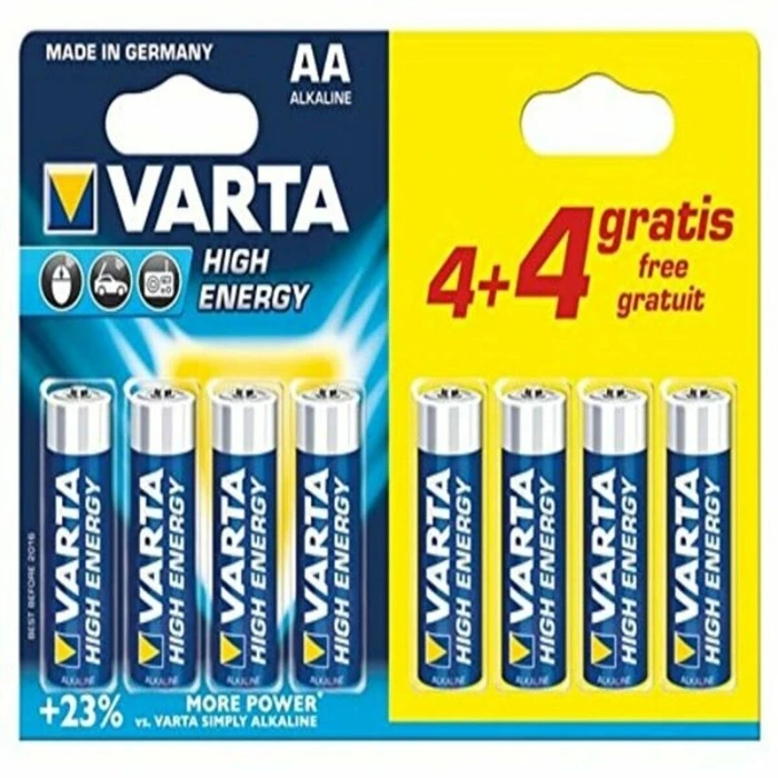 Varta High Energy Αλκαλικές Μπαταρίες AA 8τμχ
