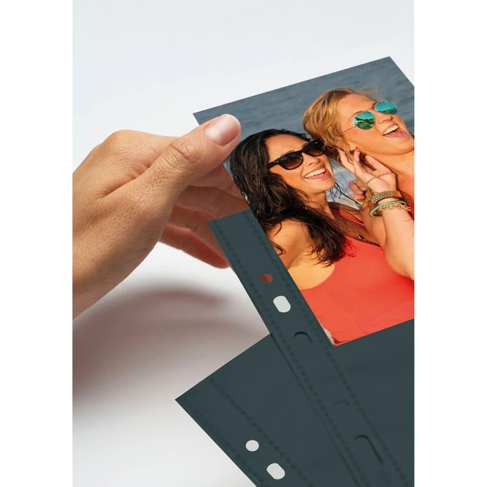 Αρχειοθέτηση φωτογραφιών HERMA Fotophan θήκες φωτογραφιών 10x15cm κάθετες μαύρες 10 φύλλα 7785