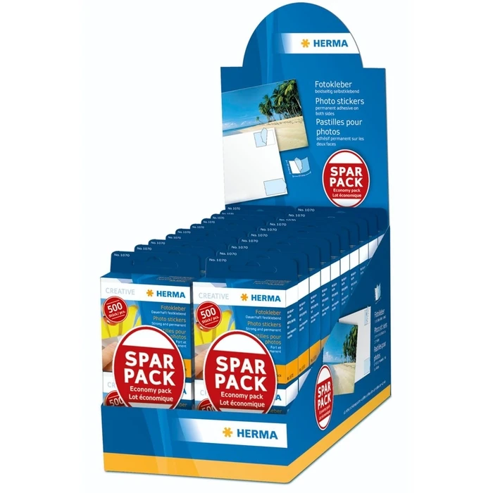 Αρχειοθέτηση φωτογραφιών HERMA Photo Stickers 1x20 Twin Pack 2x500 τεμ. 12x17 mm διπλής όψης μόνιμης κόλλησης acid-free