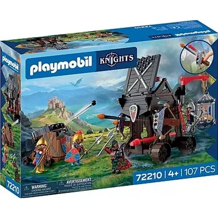 Playmobil Knights Πολιορκητικός Πύργος Ιπποτών Δράκου 72210 - για 4+ ετών