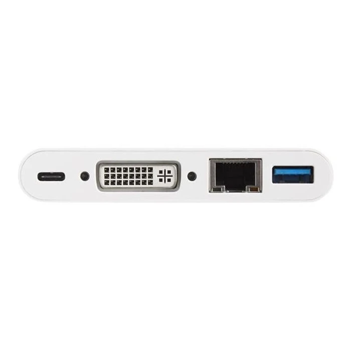 Docking Station StarTech USB-C to USB 3.0 / DVI / Gigabit Ethernet - USB-C Hub - External Video Adapter - White