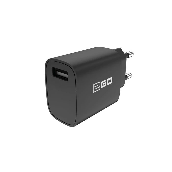 2GO Φορτιστής 15W με καλώδιο 1xUSB-A 1xMicroUSB 1xLightning μαύρο