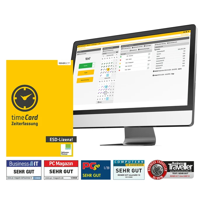 Reiner sct timeCard 10 Ετήσια άδεια χρονομέτρησης για 500 υπαλλήλους