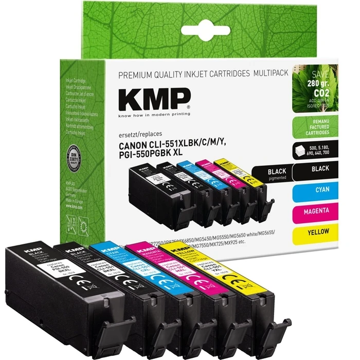 Μελάνια εκτυπωτών KMP Multipack compatible with Canon PGI-550/CLI-551 XL