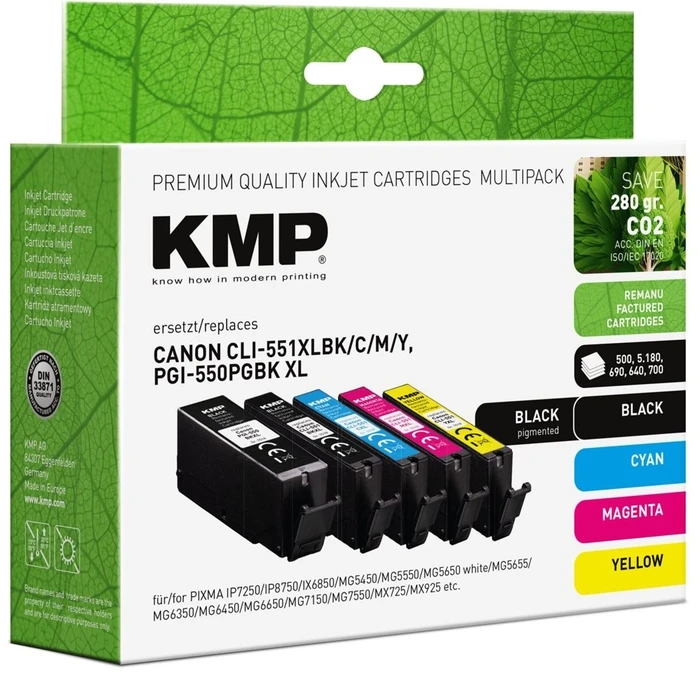 Μελάνια εκτυπωτών KMP Multipack compatible with Canon PGI-550/CLI-551 XL