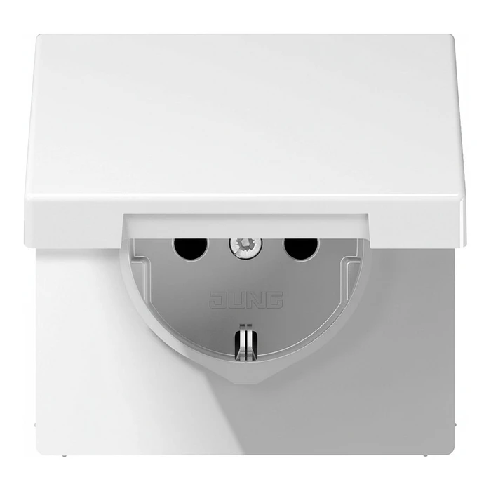 Jung LS1520KLWW SCHUKO socket outlet with hinged lid (Klappdeckel), white (alpine white)