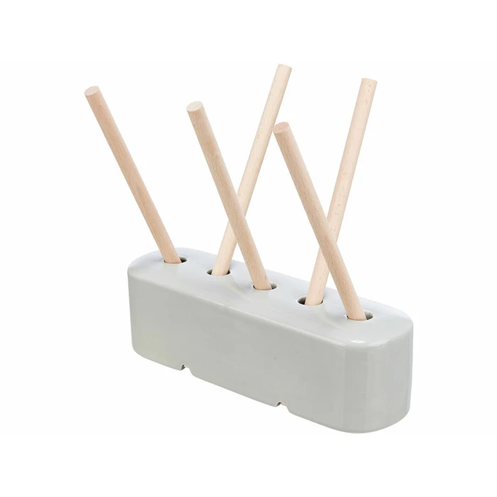 Ταΐστρα Γκρι Ξύλο Κεραμικά 26 ? 23 ? 17 CM Αχύρων