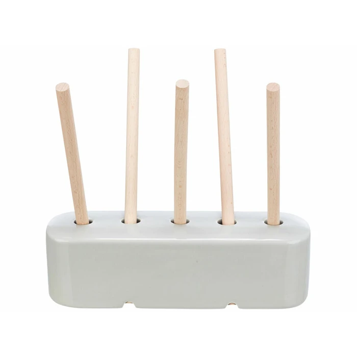 Ταΐστρα Γκρι Ξύλο Κεραμικά 26 ? 23 ? 17 CM Αχύρων