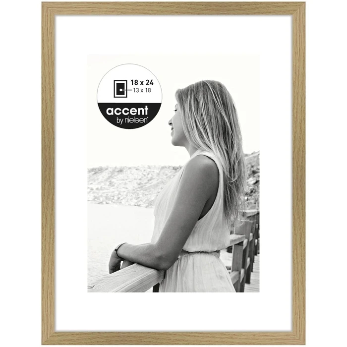 Κορνίζα τοίχου Nielsen Aura Oak 18x24 Wood incl. Passepartout 1134002