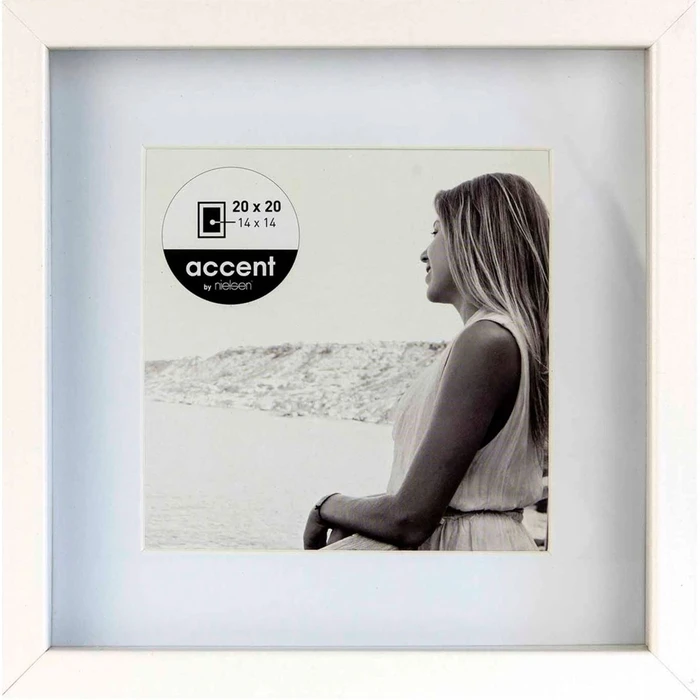 Κορνίζες τοίχου Nielsen Aura λευκή 20x20 Ξύλο με Passepartout 1115001