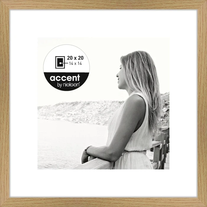 Nielsen Aura oak 20x20 Ξύλινη Κορνίζα Τοίχου με Passepartout 1115002