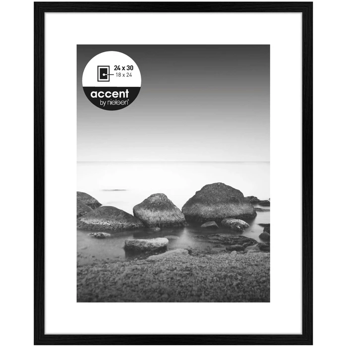 Κορνίζα Τοίχου Nielsen Aura black 24x30 Wood incl. Passepartout 1122000