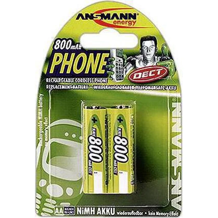 Μπαταρία Επαναφορτιζόμενη Ansmann DECT HR6 Mignon NiMh AA 800mA 1x2