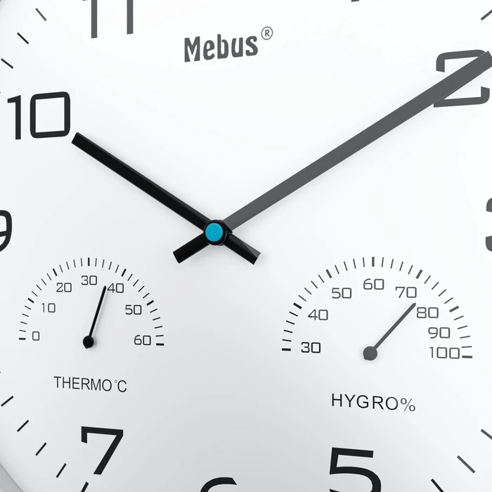 Mebus 16182 Επιτοίχιο Αναλογικό Ρολόι Quartz