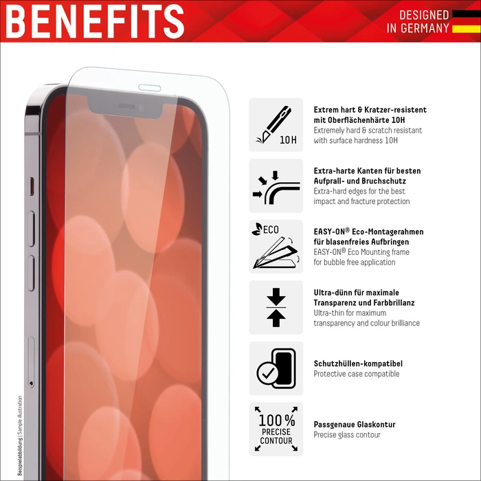 Screen Protector E.V.I. DISPLEX Real Glass + Case iPhone 13 MINI