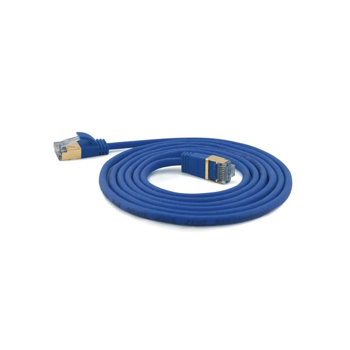 Wantec Patch Cable SSTP CAT7 RJ45 (CAT6a compatible) d=4mm 3.00m Blue