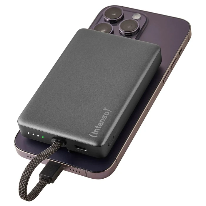 Powerbank Intenso MC10000 Black 10000 mAh Magnetic με Μεταλλικό Δακτύλιο
