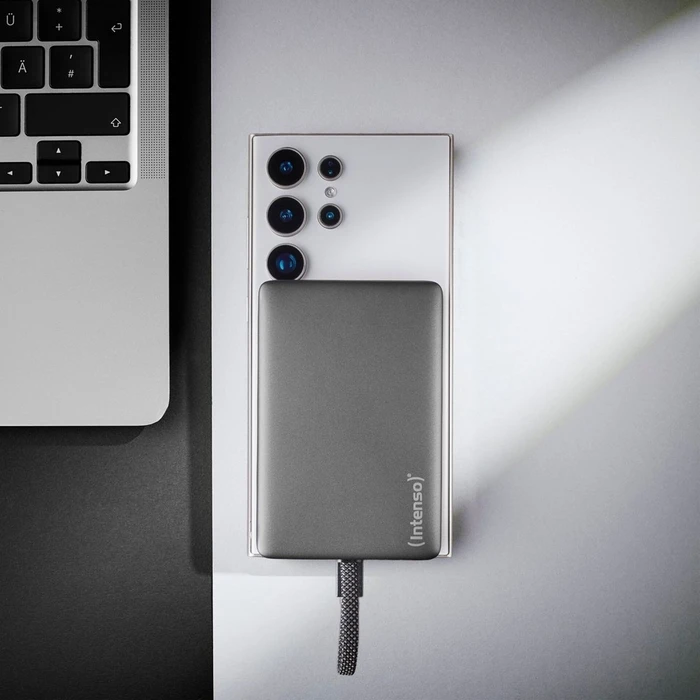 Powerbank Intenso MC10000 Black 10000 mAh Magnetic με Μεταλλικό Δακτύλιο