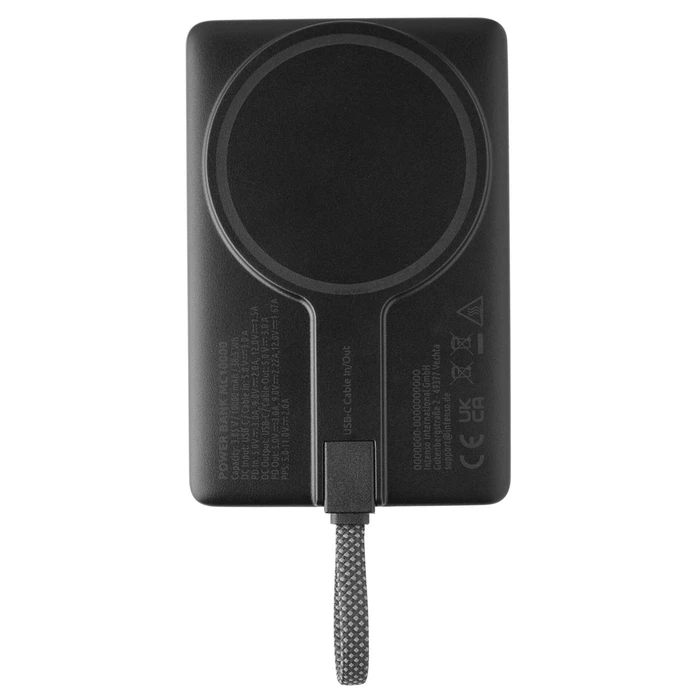 Powerbank Intenso MC10000 Black 10000 mAh Magnetic με Μεταλλικό Δακτύλιο
