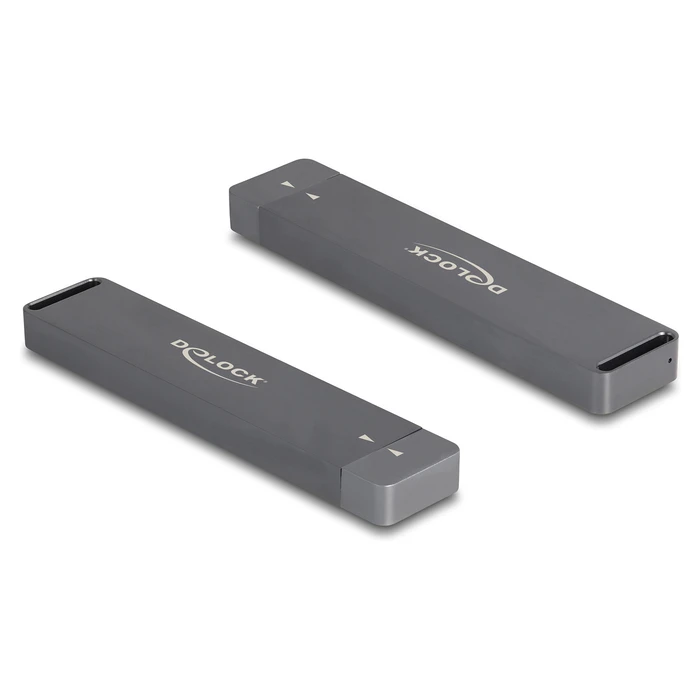 External enclosure for M.2 NVMe PCIe SSD or SATA SSD with USB 10 Gbps Type-A connector, Delock 42021