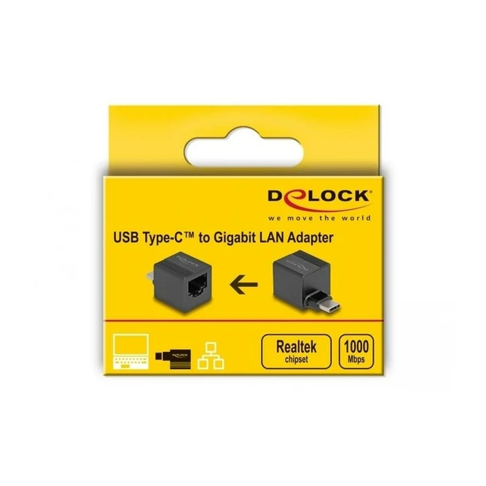 Αντάπτορας Δικτύου USB RJ45 Delock 66462 Gigabit Ethernet Μαύρο