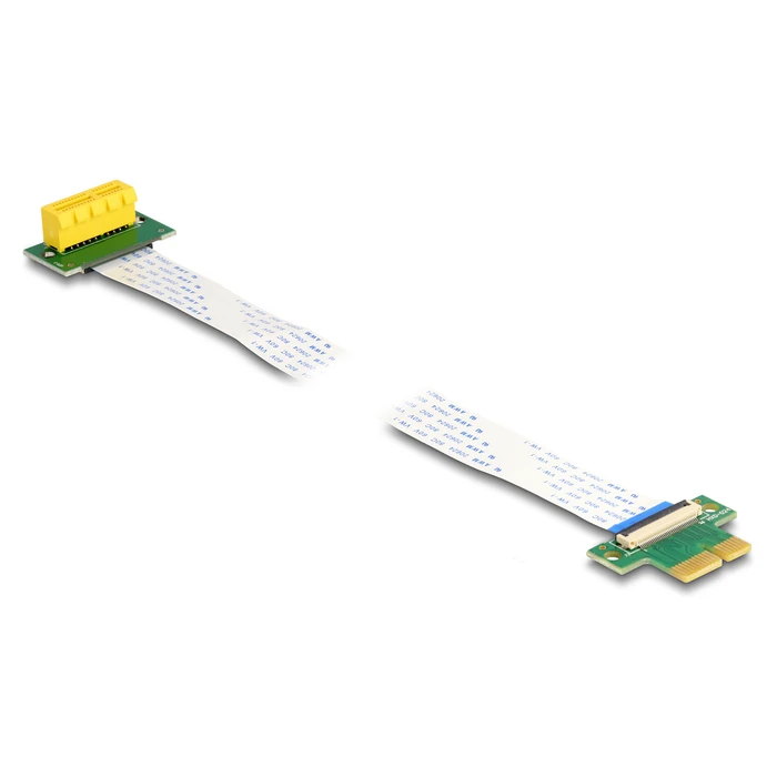 Delock PCI Express x1 riser card (x1 plug 90° angled to x1 slot) with 30 cm FPC cable, MPN 88022